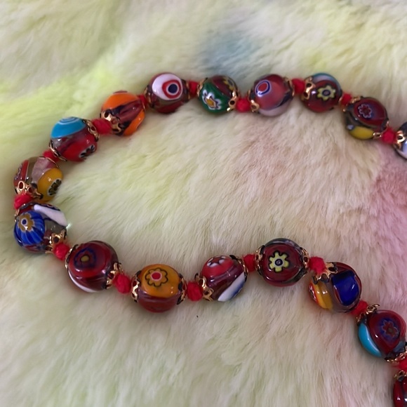Vintage Murano Venetian Glass Beaded Necklace - Picture 6 of 8